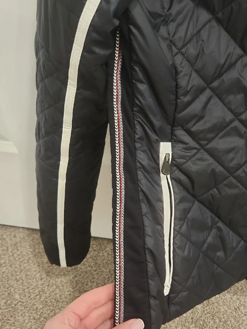 *Rare* Alp N Rock Black Quilted Puffer Jacket with White Sherpa Collar